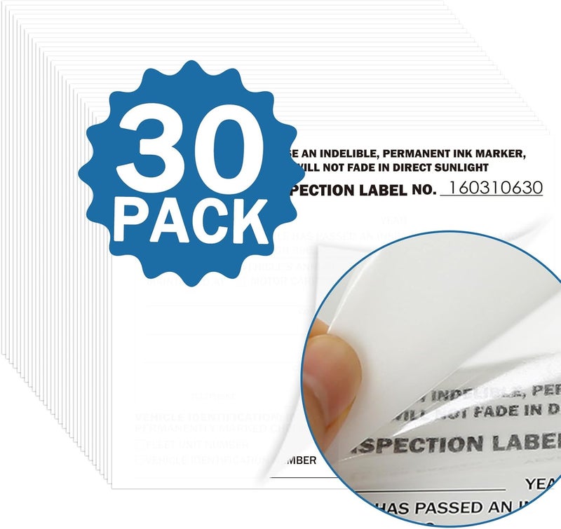 PUNCHMAN 30 Pack 2-Ply Self-Adhesive Record Labels | Numbered Tags for File Tracking | 5x4 Inch | Durable 2-Ply Construction for Long-Lasting Use - Image 1